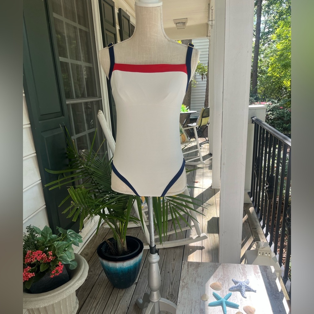 Shore & Shade One piece Swimsuit SOLD OUT, Women’s, Cream, Small, NWOT, High Leg